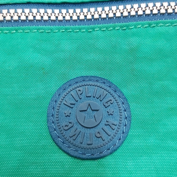 Kipling green & blue small cross body bag - Picture 6 of 6